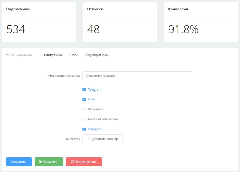 аналитика чат-бота